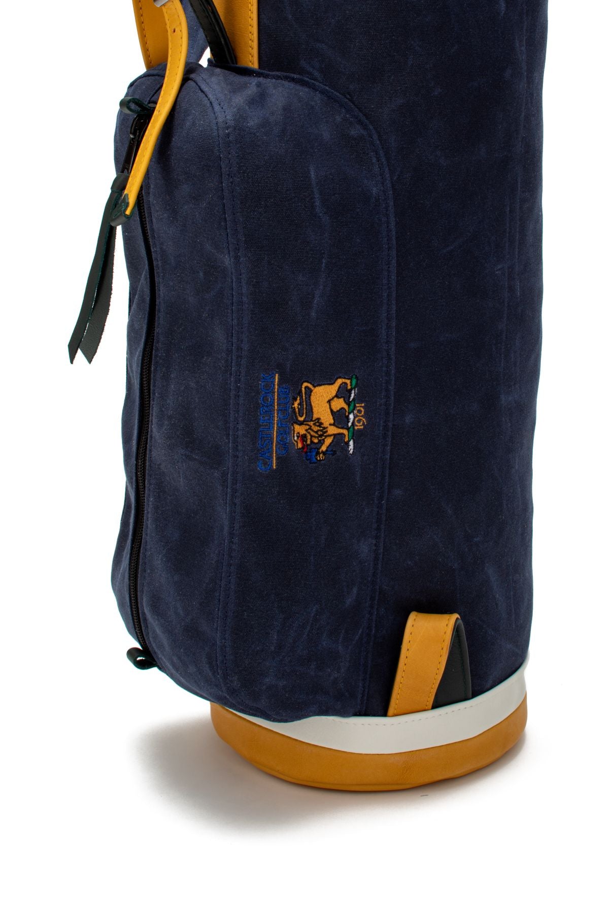 Embroidered logo detail of the Castlerock MacKenzie Walker golf bag