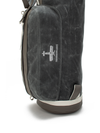 Close up of the logo on the Connemara Links MacKenzie Walker golf bag 