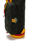 Detailed look at the embroidered logo on the Donegal Golf Club MacKenzie Walker golf bag