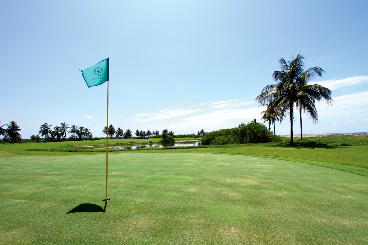 The golf green on the course at Estrella Del Mar