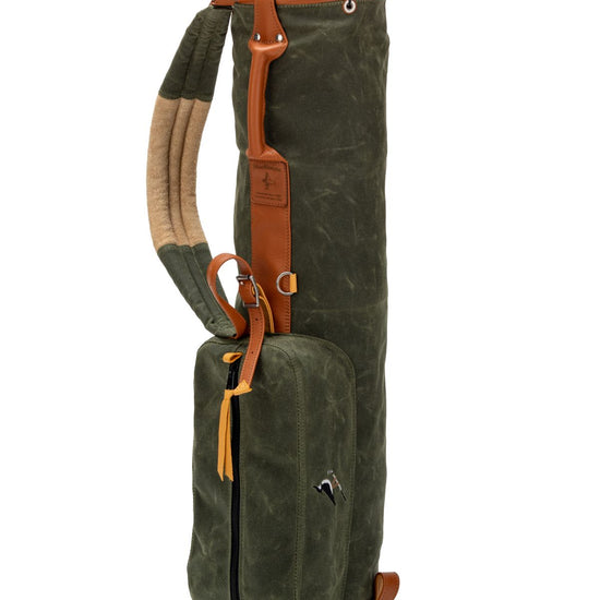 Full view of the olive green Fescue & Dunes MacKenzie Walker golf bag