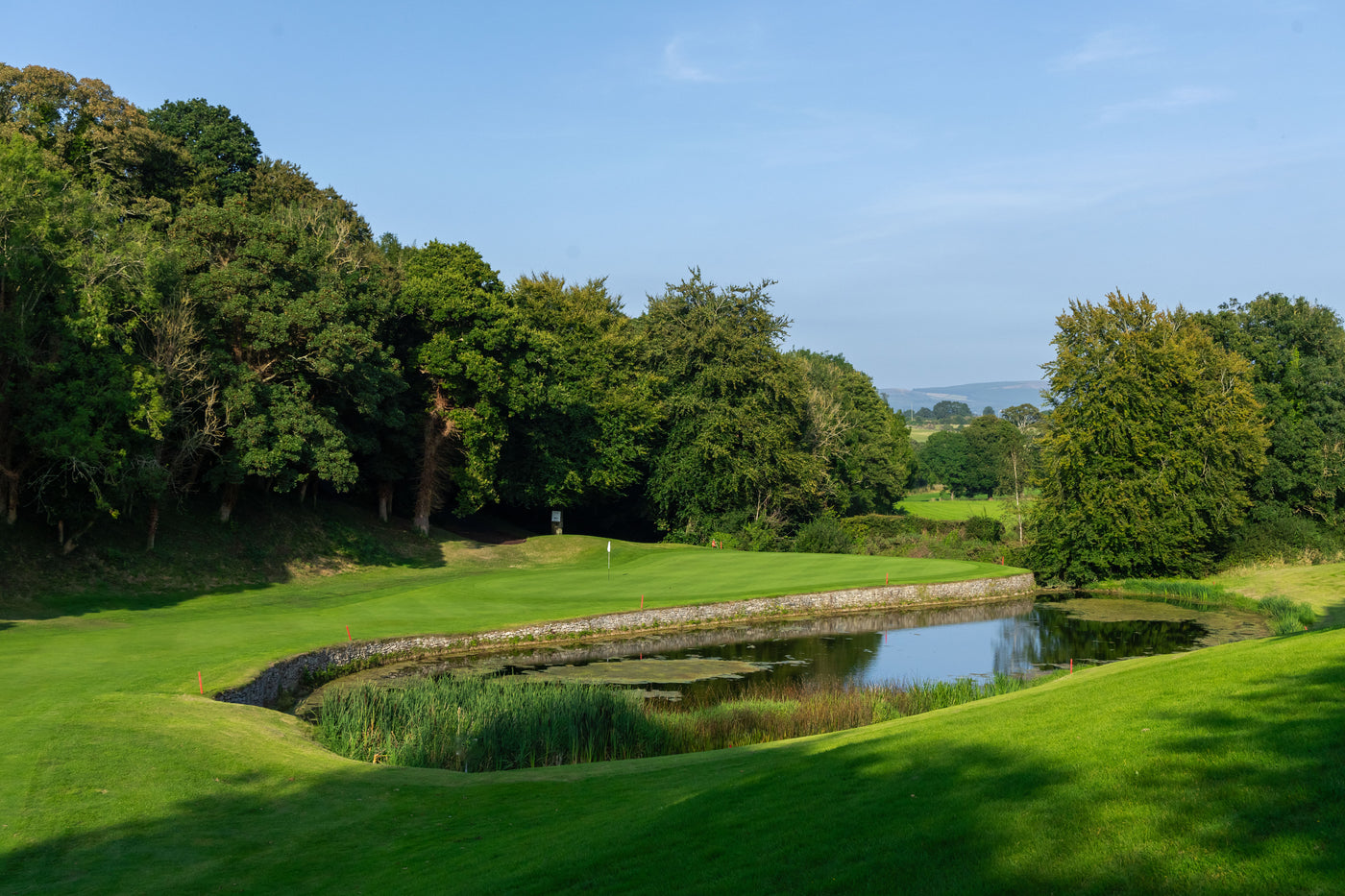 The par 3 green at Mount Juliet Resort golf course