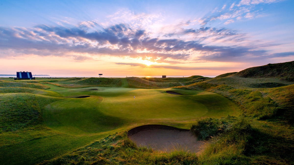 Sunrise over a green at Royal St. George's Golf Club