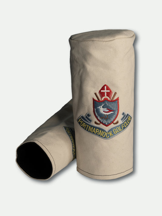 Driver Head Cover - Natural Canvas - Portmarnock Golf Club